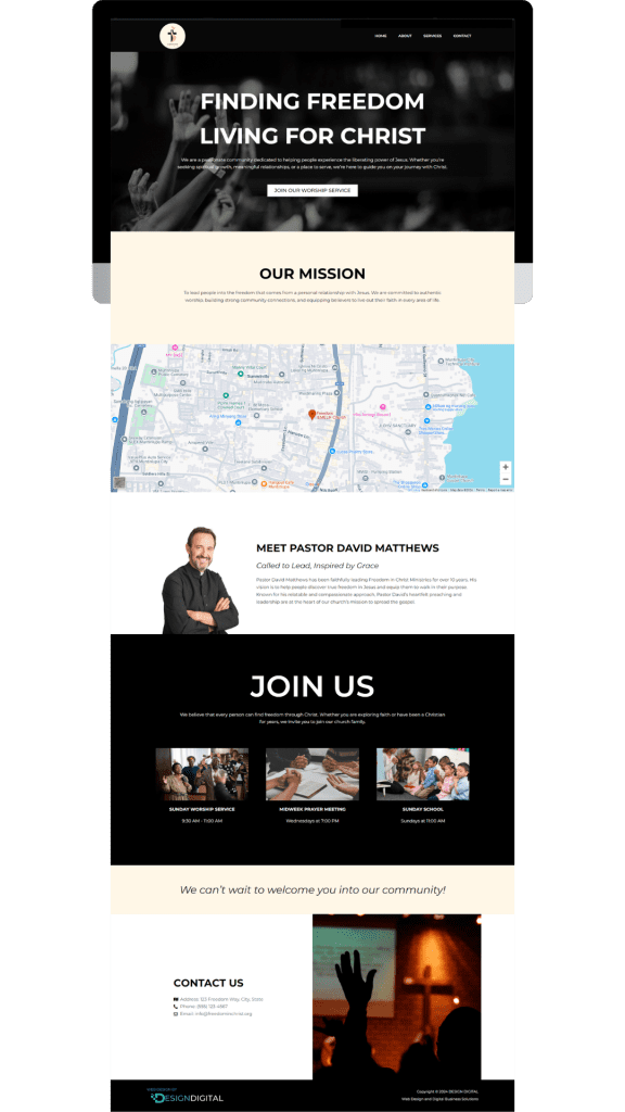 Website Design and Digital Marketing - Website for Churches